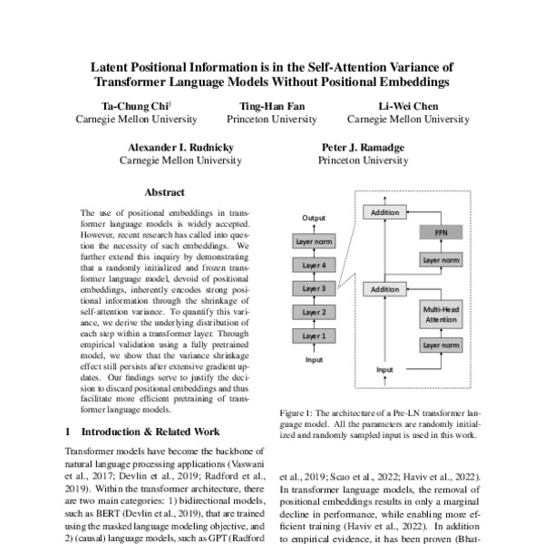 Latent Positional Information Is In The Self-Attention Variance Of ...