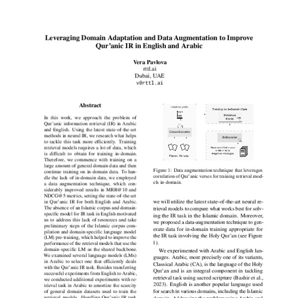 Leveraging Domain Adaptation and Data Augmentation to Improve Qur’anic ...