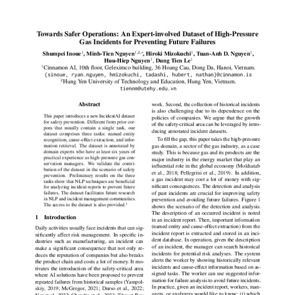 Towards Safer Operations An Expertinvolved Dataset of HighPressure