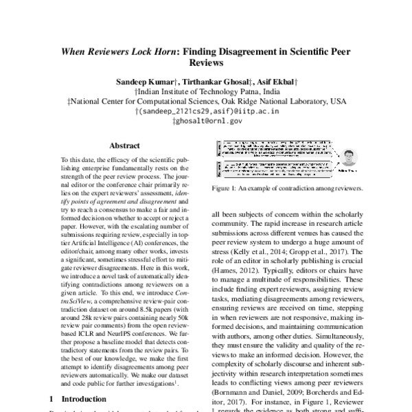 When Reviewers Lock Horns Finding Disagreements in Scientific Peer