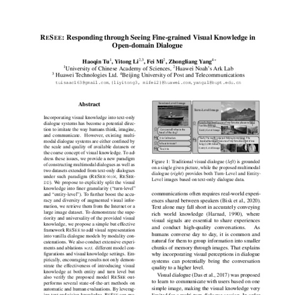 ReSee Responding through Seeing Finegrained Visual Knowledge in Open