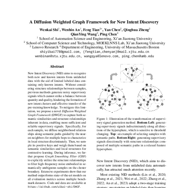 A Diffusion Weighted Graph Framework for New Intent Discovery - ACL ...