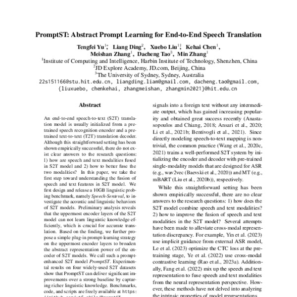 promptst-abstract-prompt-learning-for-end-to-end-speech-translation