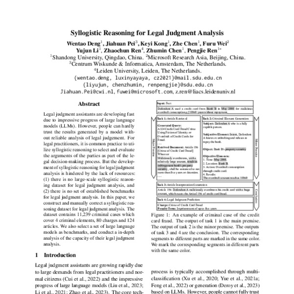 legal problem solving and syllogistic analysis