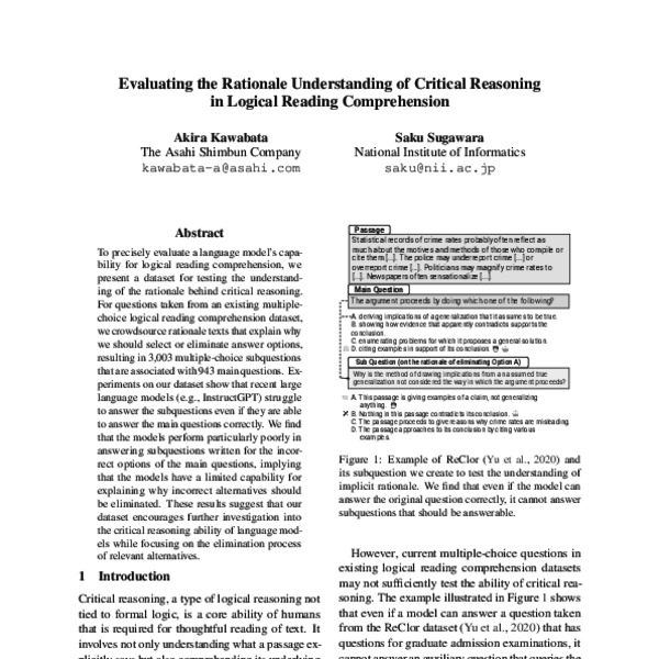 Evaluating the Rationale Understanding of Critical Reasoning in Logical ...