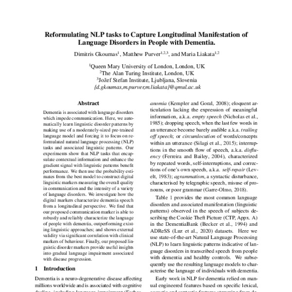 Reformulating NLP tasks to Capture Longitudinal Manifestation of