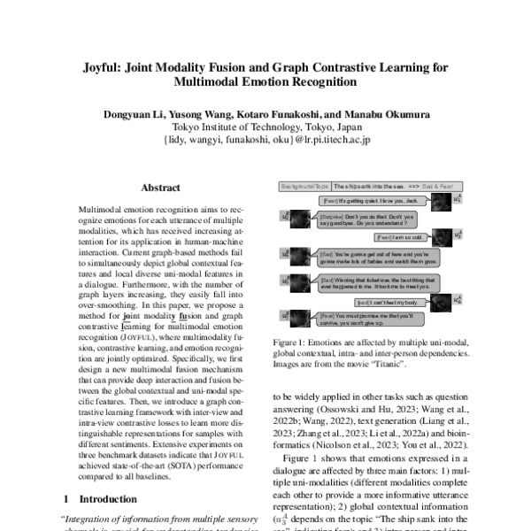 Joyful: Joint Modality Fusion and Graph Contrastive Learning for