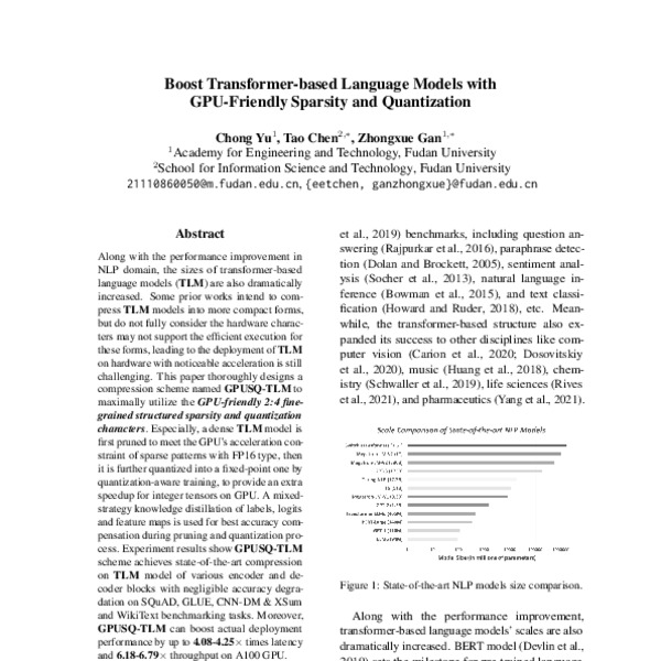 Boost Transformer-based Language Models with GPU-Friendly Sparsity and ...