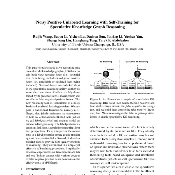 Noisy PositiveUnlabeled Learning with SelfTraining for Speculative