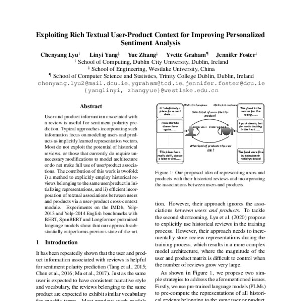 Exploiting Rich Textual User-Product Context For Improving Personalized ...