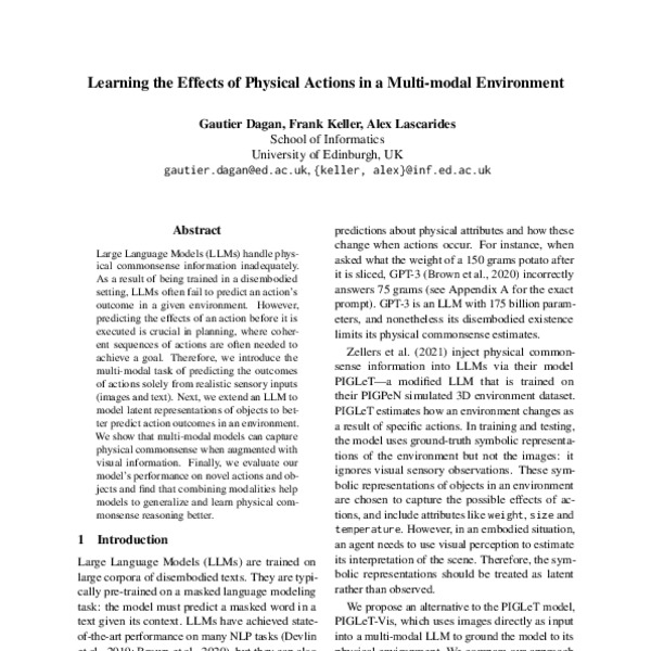 learning-the-effects-of-physical-actions-in-a-multi-modal-environment