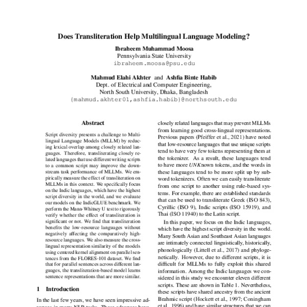 Does Transliteration Help Multilingual Language Modeling ACL Anthology   2023.findings Eacl.50 