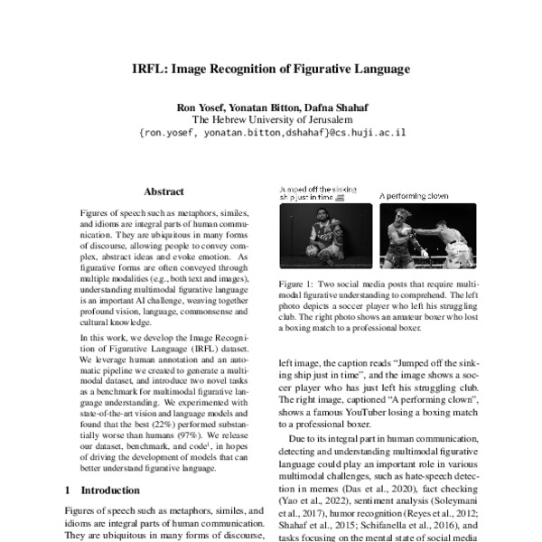 IRFL Image Recognition of Figurative Language ACL Anthology