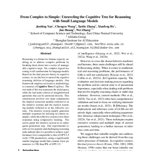 From Complex to Simple: Unraveling the Cognitive Tree for Reasoning ...