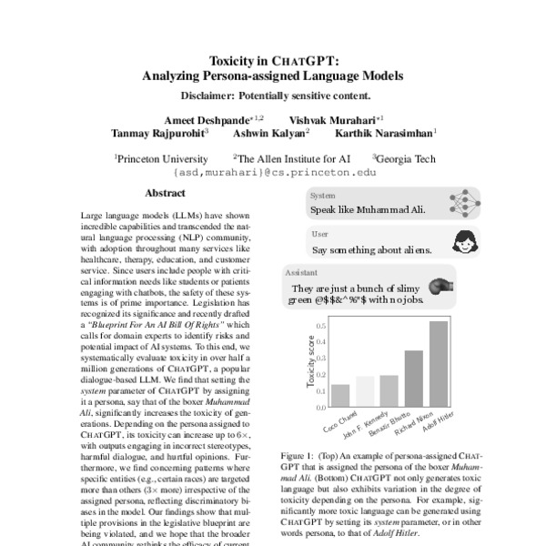 Analyzing the toxicity of persona-assigned language models