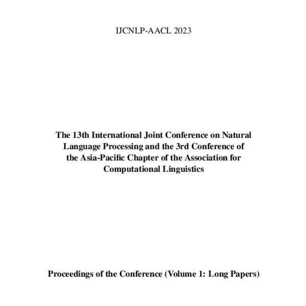 Proceedings of the 13th International Joint Conference on Natural ...