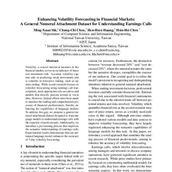 Enhancing Volatility Forecasting in Financial Markets: A General ...