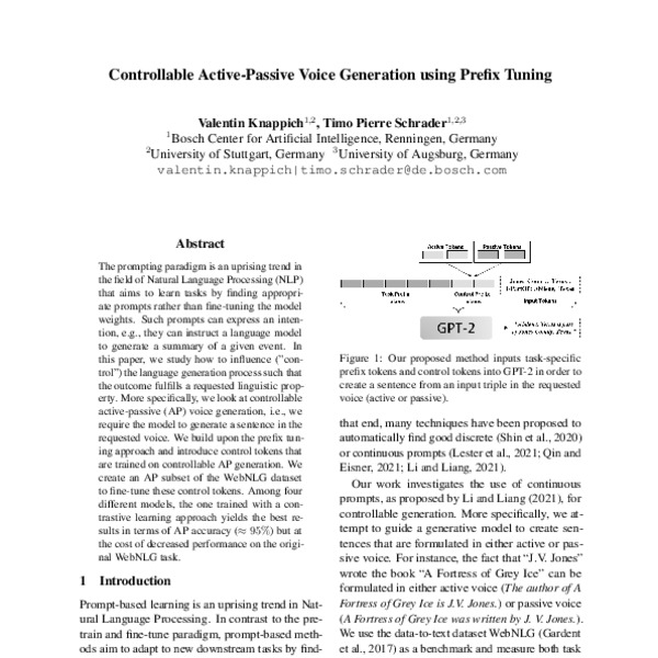 Controllable Active-Passive Voice Generation using Prefix Tuning - ACL Anthology