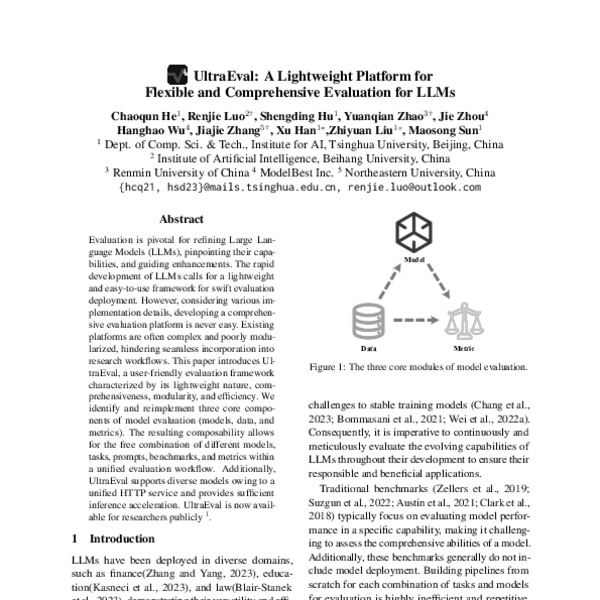 UltraEval: A Lightweight Platform for Flexible and Comprehensive ...