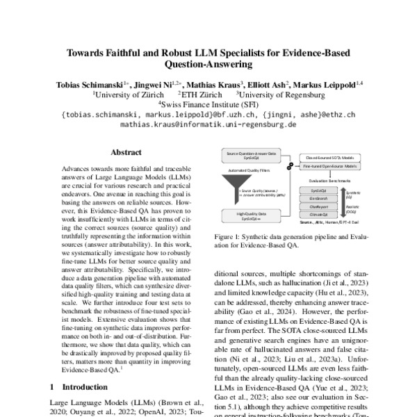 Towards Faithful and Robust LLM Specialists for Evidence-Based 