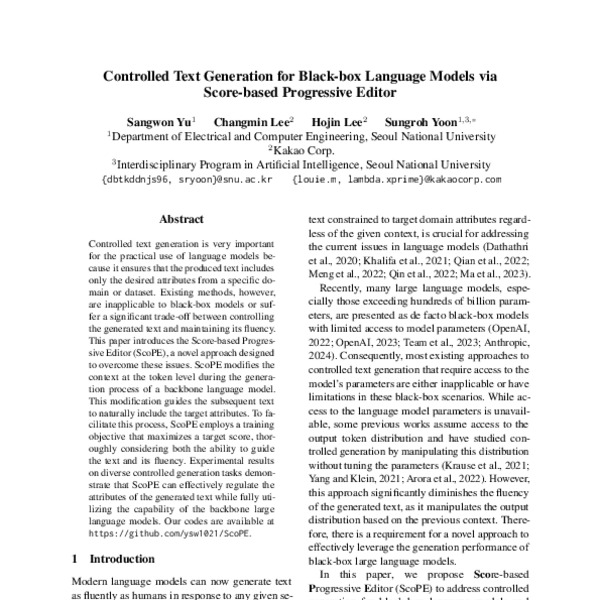 Controlled Text Generation for Black-box Language Models via Score ...