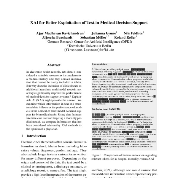 XAI for Better Exploitation of Text in Medical Decision Support - ACL ...