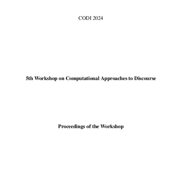 Proceedings of the 5th on Computational Approaches to