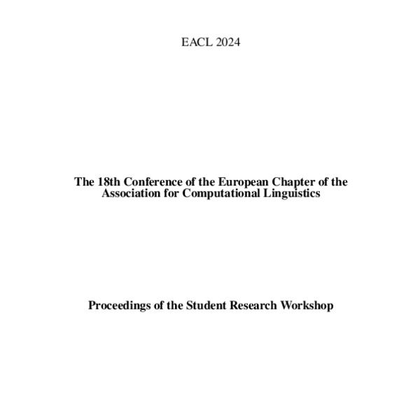 Proceedings of the 18th Conference of the European Chapter of the