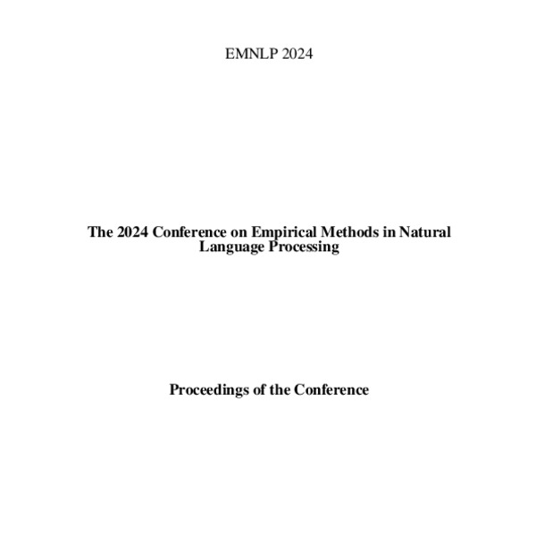 Proceedings of the 2024 Conference on Empirical Methods in Natural