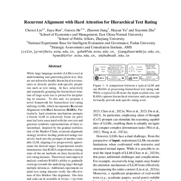 Recurrent Alignment with Hard Attention for Hierarchical Text Rating ...