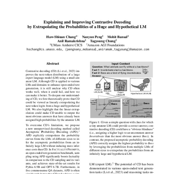 Explaining and Improving Contrastive Decoding by Extrapolating the ...