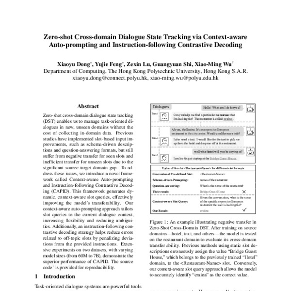 Zero-shot Cross-domain Dialogue State Tracking via Context-aware Auto ...