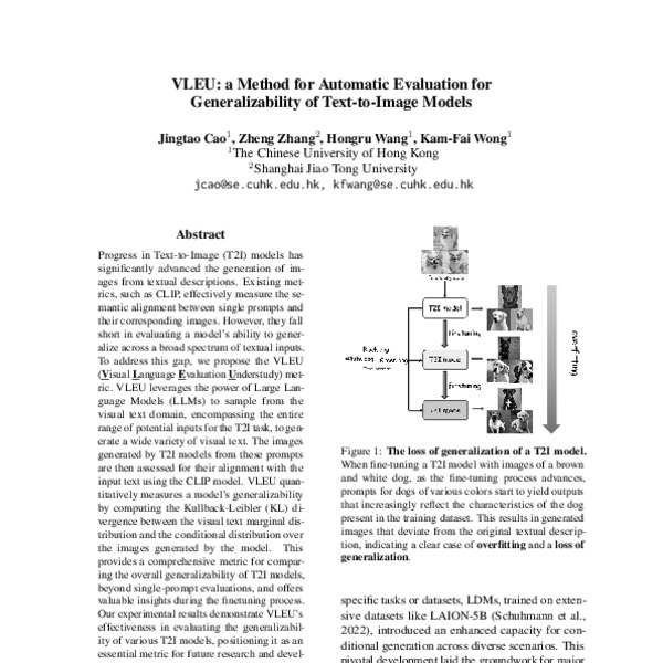 VLEU: a Method for Automatic Evaluation for Generalizability of Text-to ...