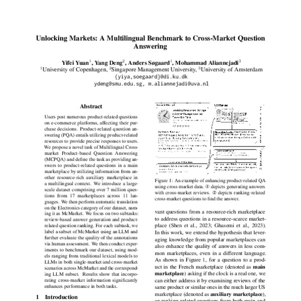 Unlocking Markets: A Multilingual Benchmark to Cross-Market Question ...
