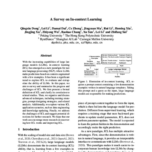 A Survey on In-context Learning - ACL Anthology