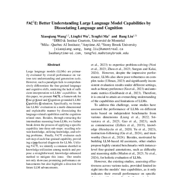 FAC2E: Better Understanding Large Language Model Capabilities by ...