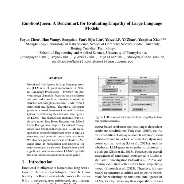 EmotionQueen: A Benchmark for Evaluating Empathy of Large Language ...