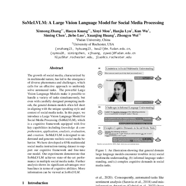 SoMeLVLM: A Large Vision Language Model for Social Media Processing ...