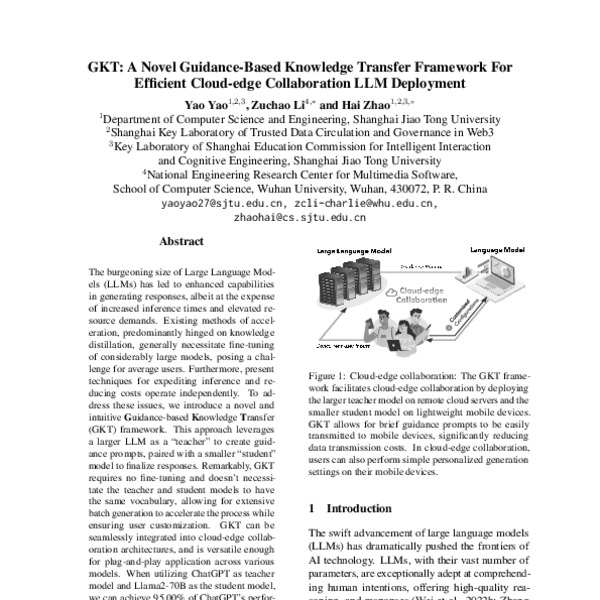 GKT: A Novel Guidance-Based Knowledge Transfer Framework For Efficient ...