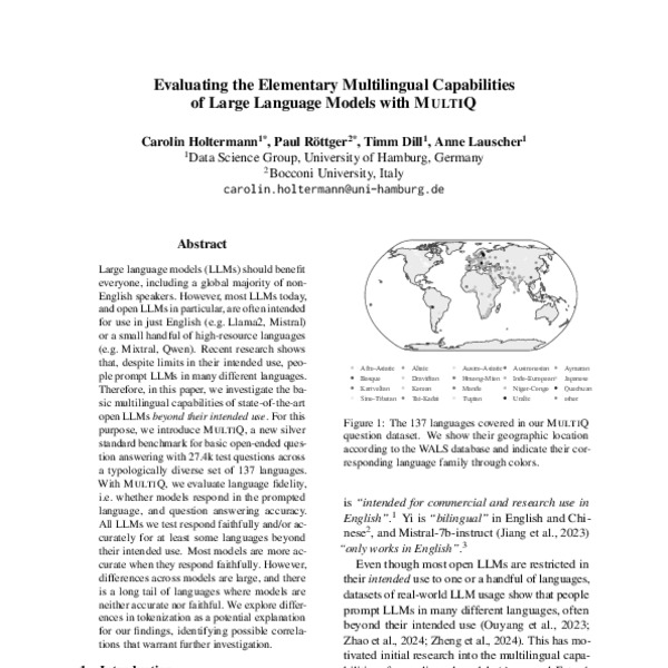 Evaluating the Elementary Multilingual Capabilities of Large Language ...