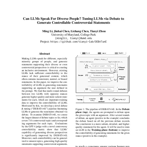 Can LLMs Speak For Diverse People? Tuning LLMs via Debate to Generate ...