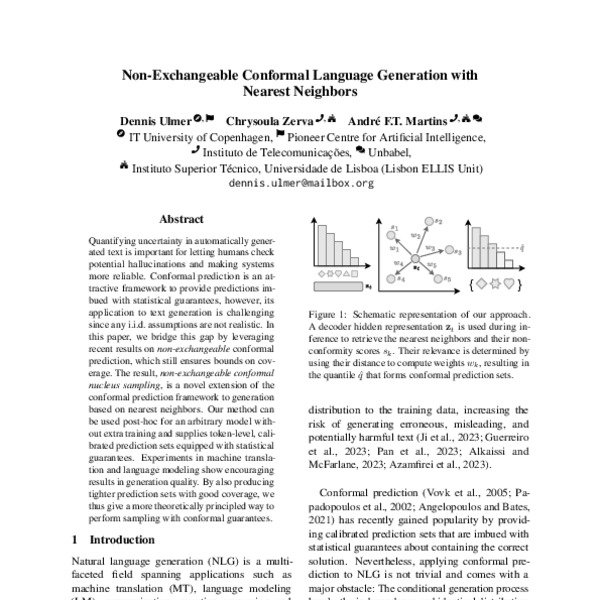 NonExchangeable Conformal Language Generation with Nearest Neighbors ACL Anthology