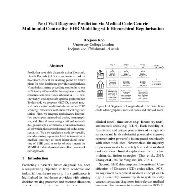 Next Visit Diagnosis Prediction via Medical CodeCentric Multimodal