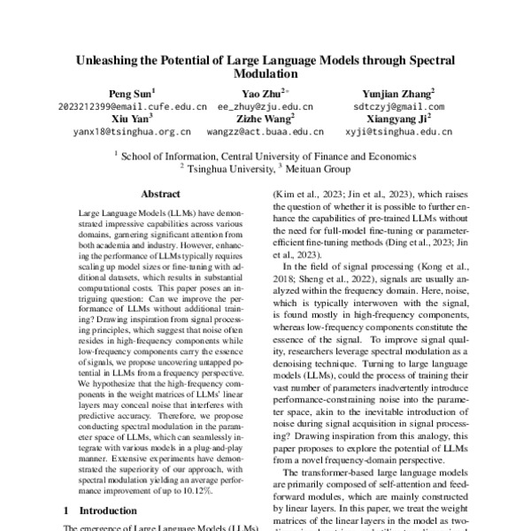 Unleashing the Potential of Large Language Models through Spectral ...