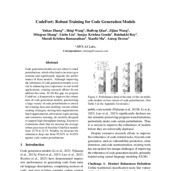 CodeFort: Robust Training for Code Generation Models - ACL Anthology