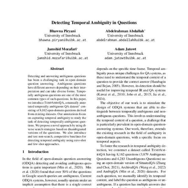 Detecting Temporal Ambiguity in Questions - ACL Anthology