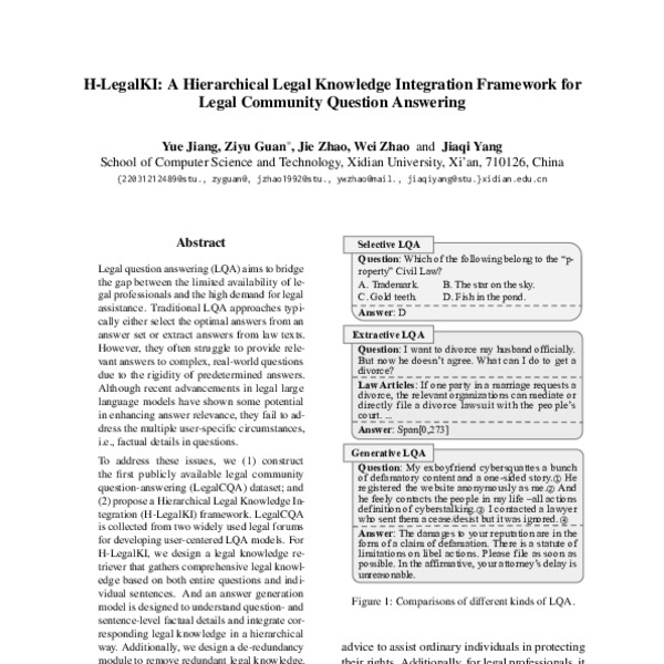 H-LegalKI: A Hierarchical Legal Knowledge Integration Framework for ...