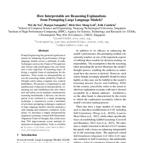 How Interpretable are Reasoning Explanations from Prompting Large