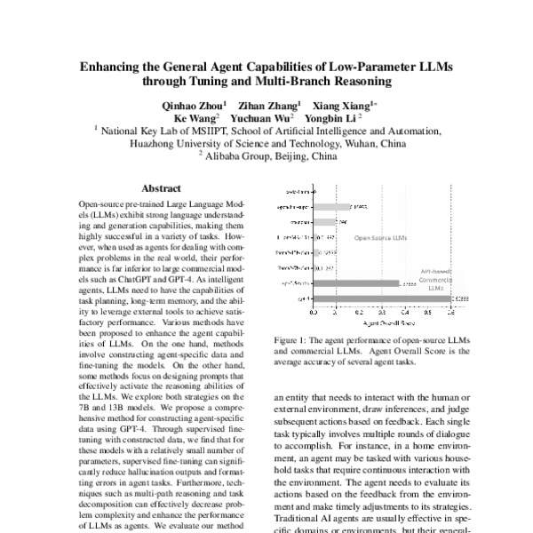 Enhancing the General Agent Capabilities of Low-Paramter LLMs through ...