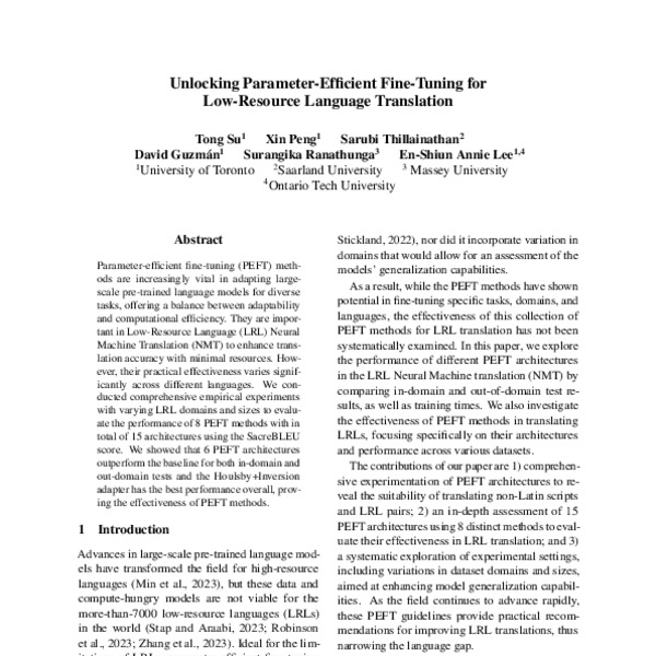 Unlocking ParameterEfficient for LowResource Language